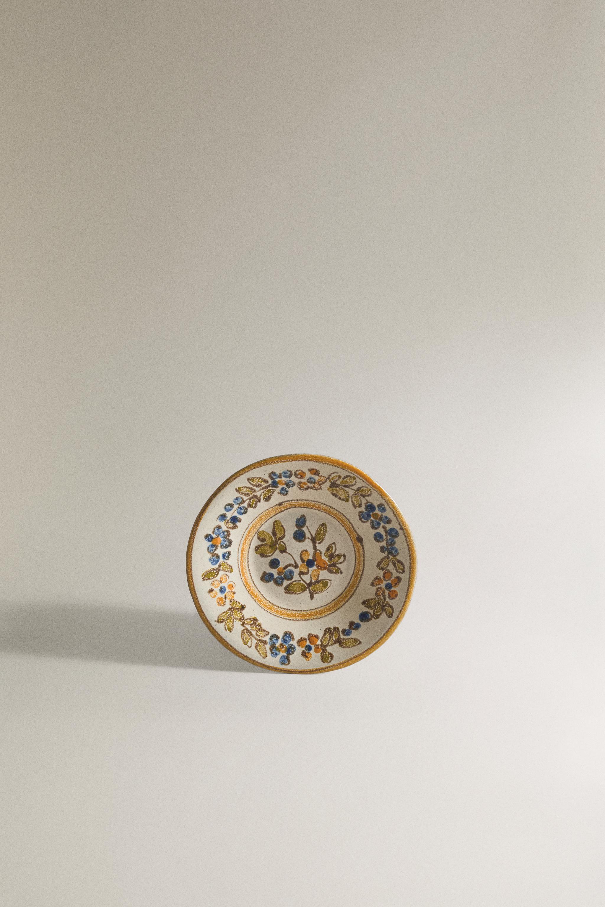 MINI ASSIETTE TERRE CUITE FLORALE